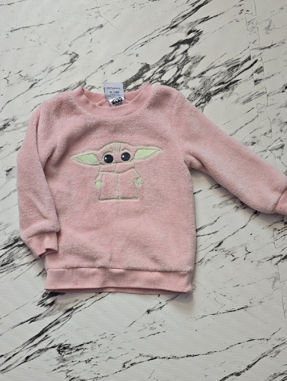 Star Wars Pink Girls Baby Yoda Fleece Sweatshirt